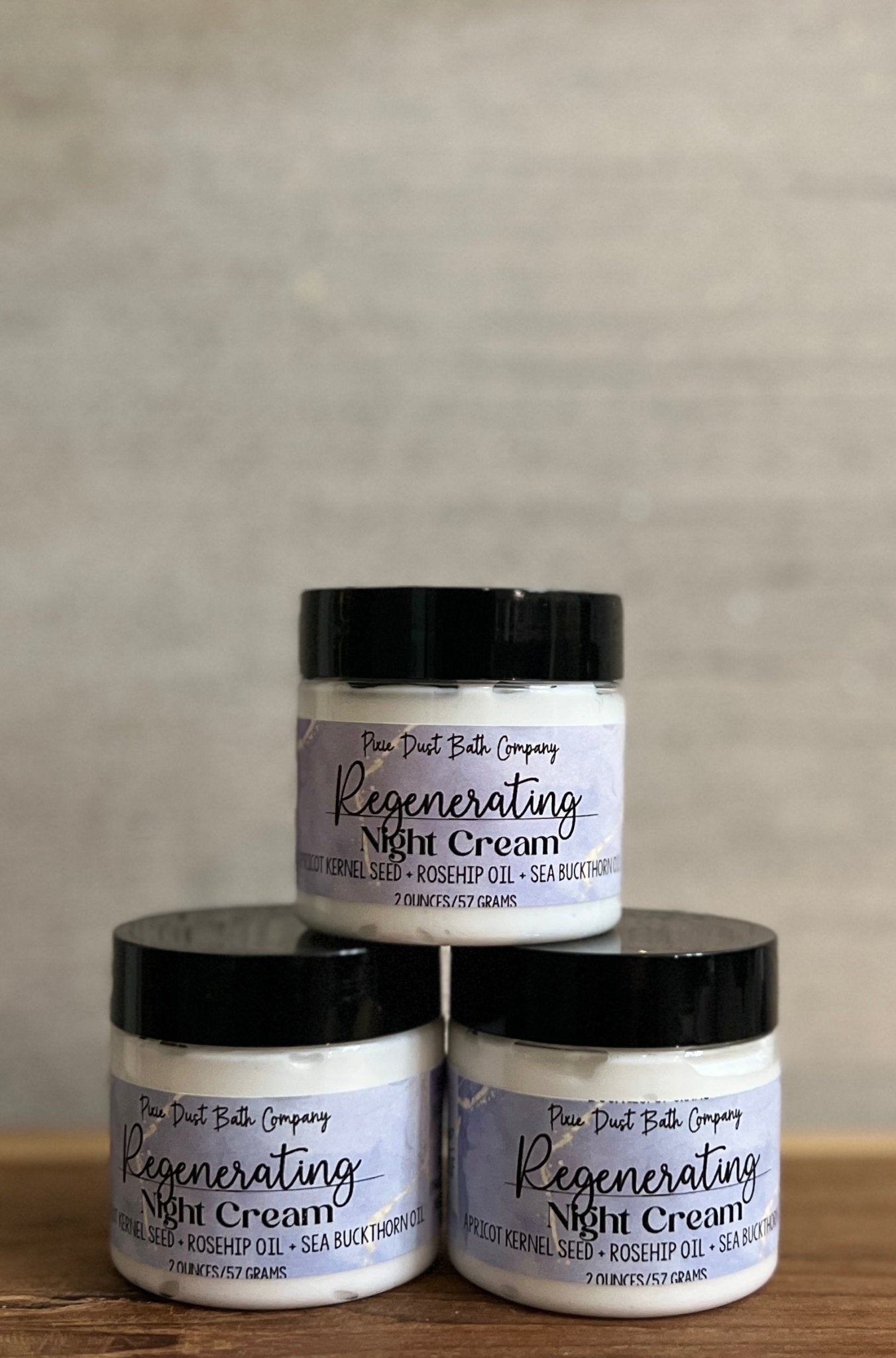 Anti Aging Night Cream with Antioxidants + Sea Buckthorn and Rosehip - Pixie Dust Bath Company