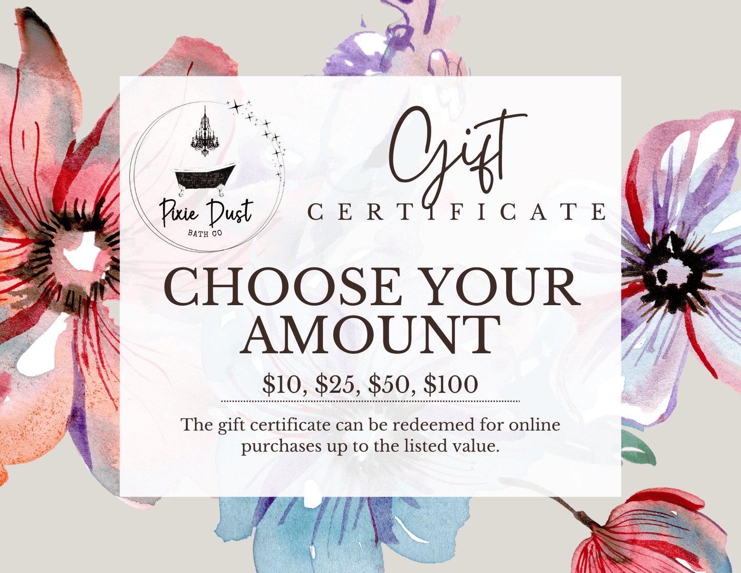 Pixie Dust Gift Card - Pixie Dust Bath Company