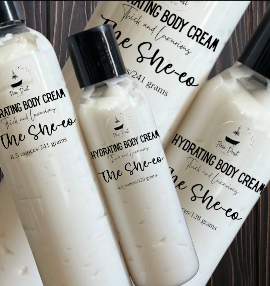 Wholesale: Hydrating Body Cream (4.5 Ounce Bottle) - Pixie Dust Bath Company