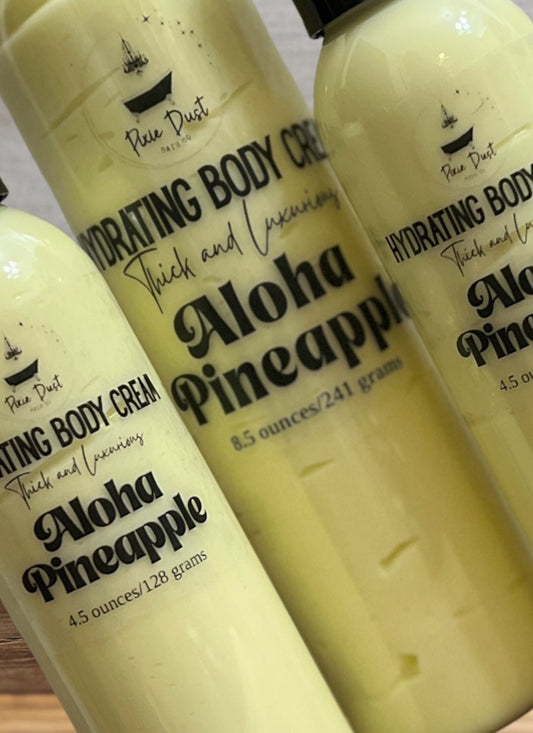 Aloha Pineapple Hydrating Body Cream Lotion - Pixie Dust Bath Company