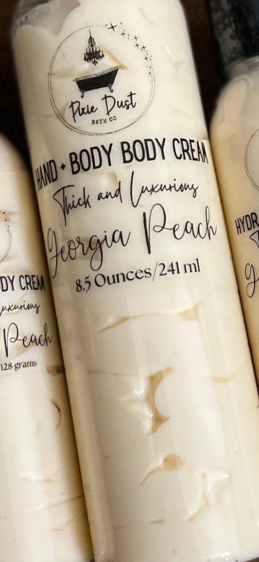 Georgia Peach Hydrating Body Cream Lotion - Pixie Dust Bath Company