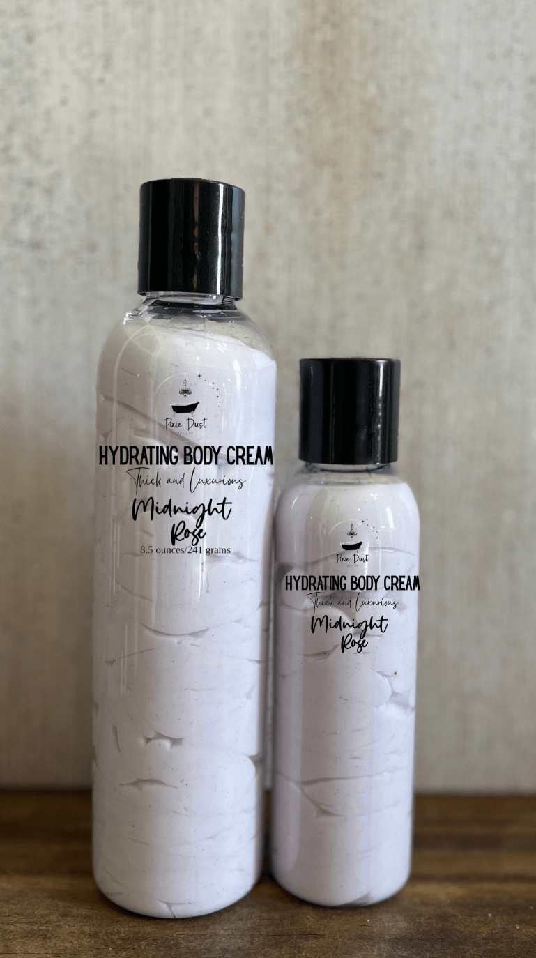 Midnight Rose Hydrating Body Cream Lotion - Pixie Dust Bath Company