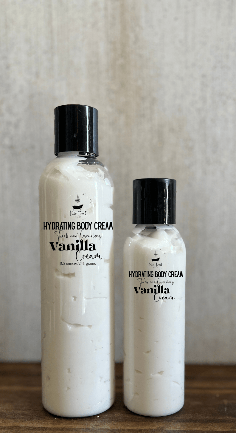 Vanilla Cream Hydrating Body Cream Lotion - Pixie Dust Bath Company